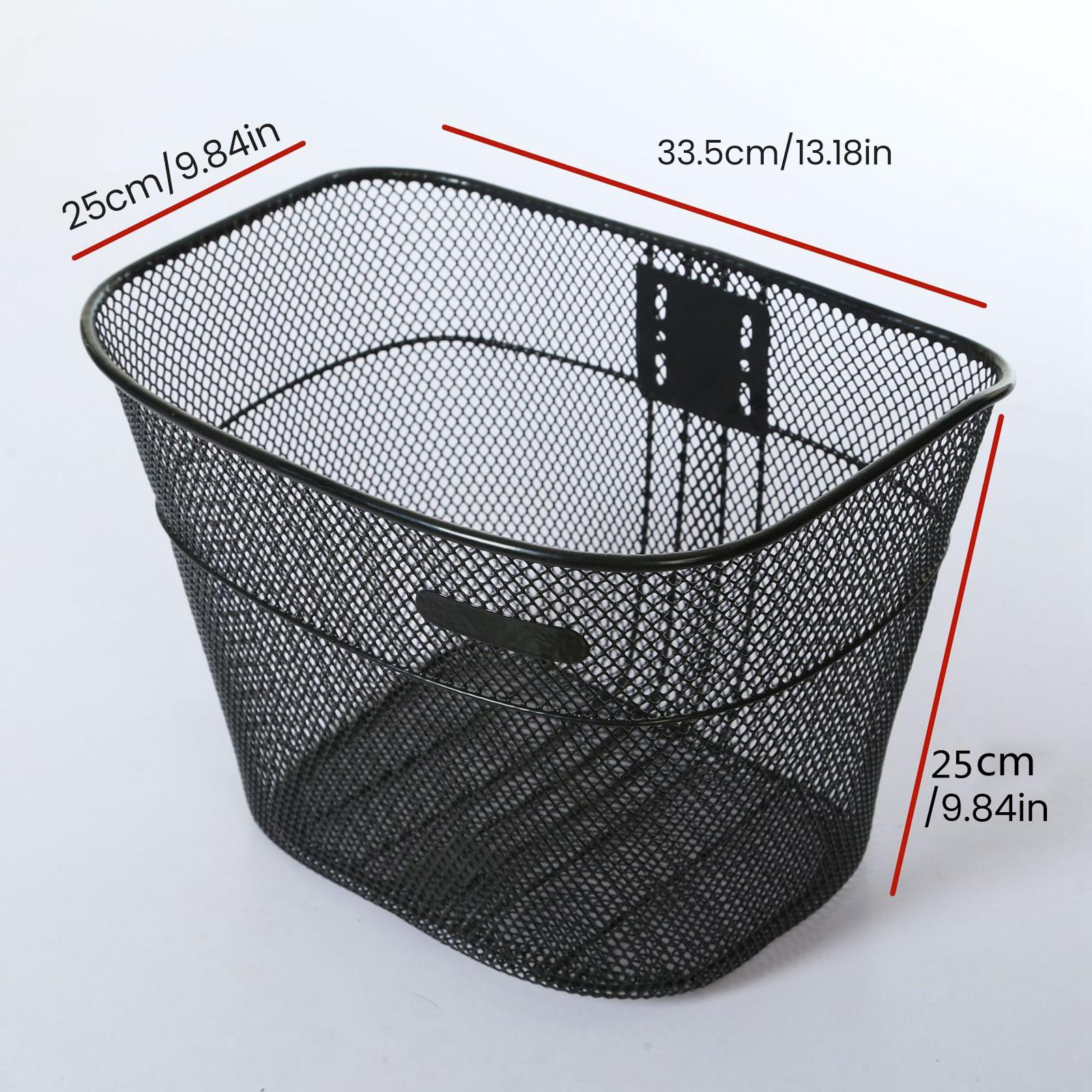 harayaa Bike Basket Basket Large Space Rustproof Bike Frame Basket Bike Front Basket for Black