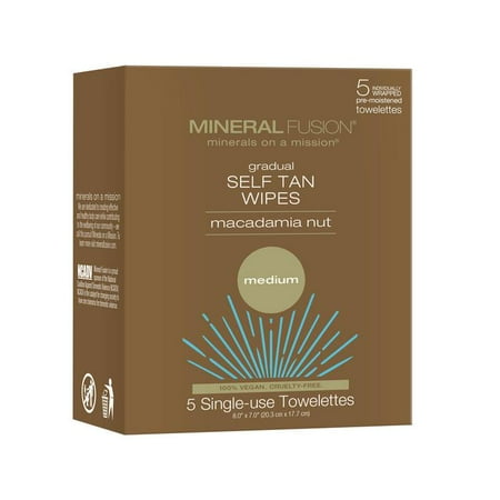 Bronze Fusion Jack - Mineral Fusion Gradual Self Tan Wipes Macadamia Nut Medium 5 Towels