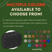 Locsanity Afro Kinky Bulk Hair for Braids, Twists, Extensions & Styling, 8 (1 oz), Jet Black