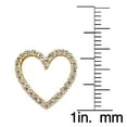 thumbnail image 2 of Precious Stars 14K Yellow Gold Cubic Zirconia Ladies Open Heart Slider Pendant with 20" Chain Necklace, 2 of 5