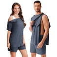 thumbnail image 3 of Pinspark Post Shoulder Surgery Shirts for Men Women Snap Adaptive Hospital Gowns Tear Away Shoulder Replacement Recovery Clothes, 3 of 6