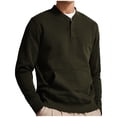 thumbnail image 2 of BXINGOHAI Men's casual Crewneck Sweatshirt Thick Loose fit Soft Basic Pullover Sweatshirt Today Sales Army Green,L, 2 of 6