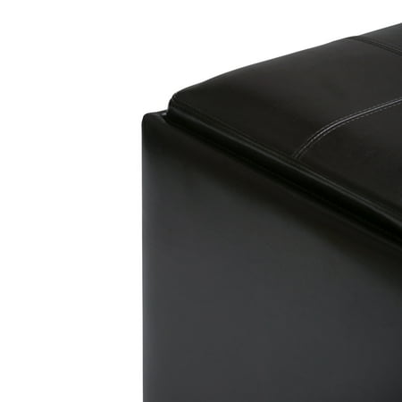 Simpli Home - Avalon Storage Ottoman - Dark Brown
