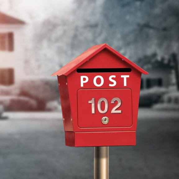 BALAHAPY 1 Set House Number Plaques for Outdoor Use in Light Brown Color