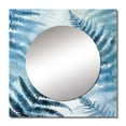 thumbnail image 2 of Designart "Nature s Magic in Blue Fern Fonds III" Floral Blue Large Square Mirror - Square Bedroom Mirror Printed Wall Decor - Modern Square Printed Wall Mirror Art, 2 of 5