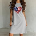 thumbnail image 5 of LYEAA Sleepwear for Women Plus Size Soft Short Sleeve Nightgowns Crewneck Night Shirts Comfy Home Dress, 5 of 6