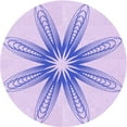 thumbnail image 1 of Ahgly Company Indoor Round Patterned Purple Mimosa Purple Area Rugs, 5' Round, 1 of 1