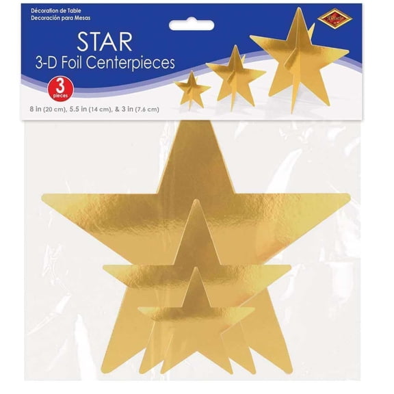 Beistle 3-D Foil Star Centerpieces