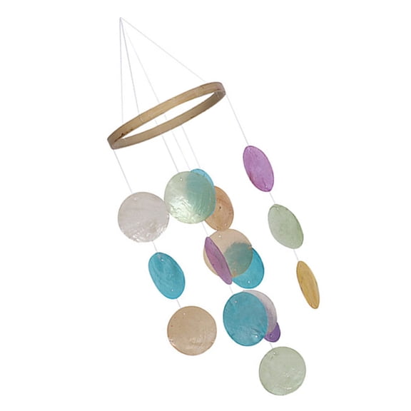 WORGEOUS Wind Chimes Outdoor Shell Wind Chime Bamboo for Family Porch 1Set 24.8x4.7x4.7in
