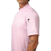 Chef Works Mens Springfield Chef Coat, Pink Chef Jacket with Cool Vent Side Panels, XL