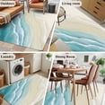 thumbnail image 5 of 4'x6' Area Rugs, Teal Beach Coastal Indoor Outdoor Area Rug for Living Room Bedroom, Summer Ocean Nautical Seaside Washable Bathroom Rugs Kitchen Floor Carpet Mats Home Decor Aesthetic, 5 of 8
