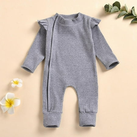 

Leonard Autumn Infant Baby Girls Jumpsuit Clothes Knitting Solid Long Sleeve Rompers Jumpsuits Kids Newborn Girl Clothing