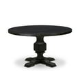 thumbnail image 6 of Luxe by East West Furniture 5 Piece Dining Room Set For 4 Includes 54" Round Table In Black Color, 6 of 7