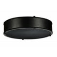 thumbnail image 1 of 3 Light Drum Shade Flush Mount with Black finish, 1 of 2