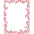 thumbnail image 2 of PYYNA-80 Sheet Christmas Stationery Paper Letterhead Pink Xmas Candy Cane Writing Paper for Invitation Office Printing, 8.5 x 11 Inch, Double-Sided, 2 of 3