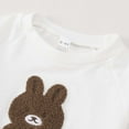 thumbnail image 4 of Boys Clothes Sets Easter Boy's Spring And Autumn Baby Rabbit Wool Embroidered Long Sleeved Hoodie + Trousers Two Piece Set,2-3Y, 4 of 5