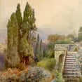 thumbnail image 3 of Roesler-Franz, Ettore 15x15 Black Modern Framed Museum Art Print Titled - Terrace of Villa dEste, Tivoli, 1845, 3 of 5