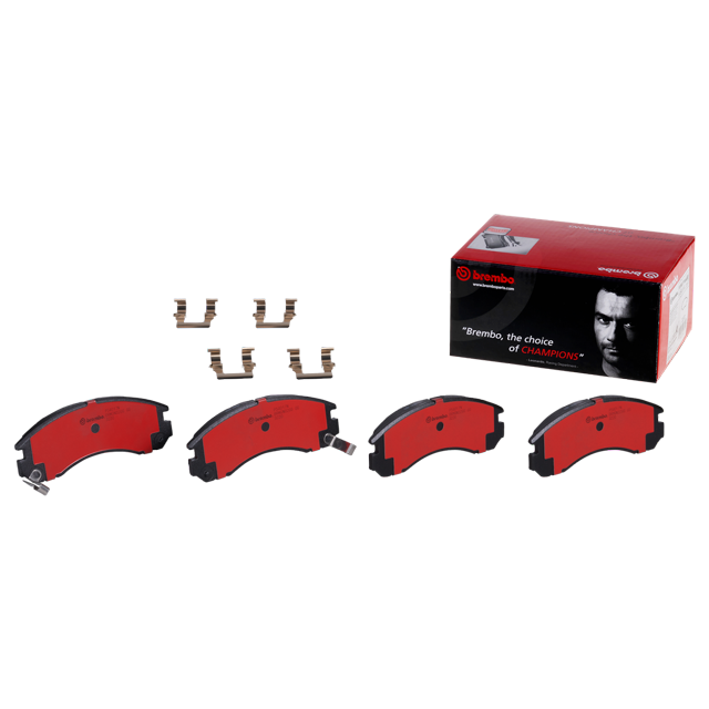 Brembo Brake Pad P54017N NAO; FMSI Number D530-7412; Ceramic; Set Of 4; With Hardware
