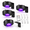 Black-4, variant on Black 6 Pack Mini Cordless Rechargeable UV LED Blacklight Flashlights