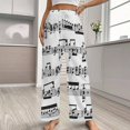 thumbnail image 2 of Sheet Music on Light Grey Women's Pajamas Pajama Pants Women's Sleepwear Lounge Sleep Bottoms Stretch with Pockets, 2 of 7