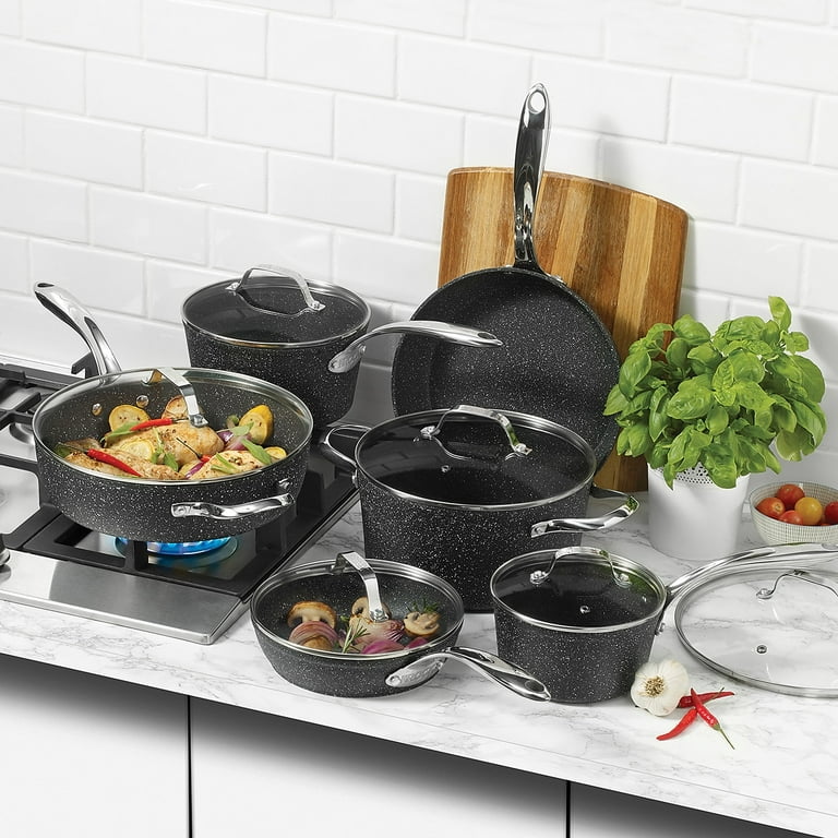 Starfrit Space Saving 12-pc. Cookware Set with Detachable Handles, Color:  Black - JCPenney