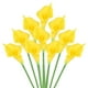 thumbnail image 1 of Uxcell 13" Flores Artificiales de Lirio Calla Arreglos Florales Decorativos, Amarillo 10 Tallos, 1 of 5