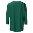 thumbnail image 5 of Ounisa T-Shirts à Manches 3/4 pour Femmes Col Rond Imprimé Football Coupe Ample Décontractée Printemps Été Jour de Match Usage Quotidien Mode Hauts P-5TG, 5 of 5