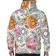 thumbnail image 7 of Daiia Skull and Flowers for Men's Fashion Hoodies & Sweatshirts with Kangaroo Pocket Hooded Sweatshirt Breathable & Moisture Wicking-X-Large, 7 of 7