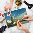 thumbnail image 5 of Eiffel Tower Cutting Board, Sunset over Eiffel Tower and Seine River Paris France Nature Scene, Decorative Tempered Glass Cutting and Serving Board, Small Size, Yellow Green Blue, by Ambesonne, 5 of 5