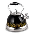 thumbnail image 6 of HausRoland Stainless Steel Whistling Kettle 3.7 Qt (3.5 L) Stovetop Kettle with Ergonomic Handle Tea Kettle for Stove Top, Black, 6 of 8