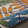 thumbnail image 6 of Nourison Aloha Floral Leaf Flatweave High-Low Indoor Outdoor Round Rug Multicolor 710 x 7'10", 6 of 11