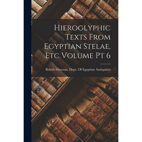 Hieroglyphic Texts From Egyptian Stelae, etc Volume pt 6 (Paperback)