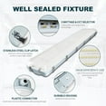 thumbnail image 3 of NSF 4FT LED Vapor Tight High Bay Fixture, 155/185/200W Vapor Tight Light, 3500K/4000K/5000K, 32000LM, 160LM/W, IP66 Waterproof Led Shop Light 4FT for freezers carport Greenhouse, 3 of 7