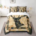 thumbnail image 2 of Feelyou Farmhouse Deer Adult Twin Bedding Sets 7pcs, Vintage Buffalo Bedding Comforter Set, 2 of 8