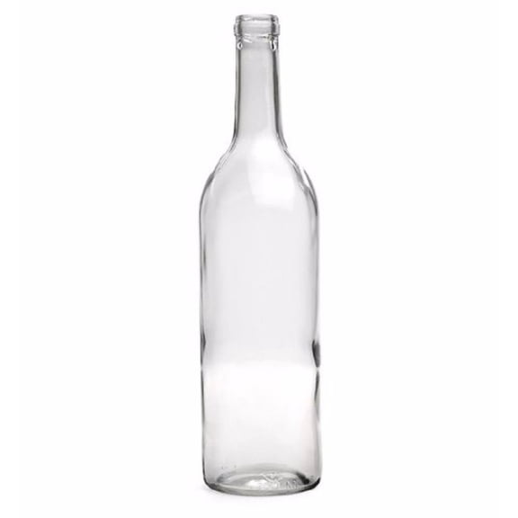 750 Ml Clear Wine Bottles, Cork Finish