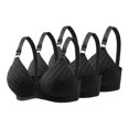 thumbnail image 2 of HomeDM 3 Pack Seamless Bras for Women Soft Wireless Full Coverage Bralettes No Underwire Supportive Comfort T-Shirt Bras, Black, 36B-C, 2 of 4