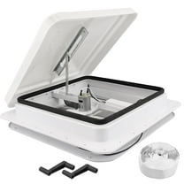 RVGUARD 14" RV Roof Vent Fan for RV/Camper/Trailer, RV Roof Vent White with 12V RV Vent Fan 6" Blades