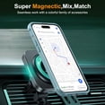 thumbnail image 5 of 360° Magnetic Swivel Ring for iPhone 14 pro case, Built-in Metal Stand and Ring Holder, Magsafe Compatible, Military Grade Protection, Shock and Vibration Resistant-Lake Blue, 5 of 14
