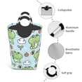 thumbnail image 4 of Bingfone Cute Floral Frog Laundry Hamper,Large Canvas Fabric Lightweight Storage Basket Toy Organizer Dirty Clothes Collapsible, 4 of 6