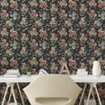 thumbnail image 2 of Ambesonne Floral Boho Peel & Stick Wallpaper for Home, Art Blooming Flowers, 13"x100", Dark Taupe Multicolor, 2 of 5