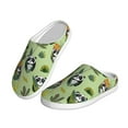 thumbnail image 2 of Daiia Cute Panda Bear In Greenery Forest Print Women’s Fuzzy Slippers Memory Foam Lightweight House Shoes Cozy Loafer Flannel House Shoes-39/40, 2 of 7