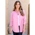 thumbnail image 2 of Roaman's Women's Plus Size Kate Long Sleeve Easy Cotton-Blend Button-Front Shirt, 2 of 6