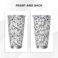 thumbnail image 3 of Susaid winter Ski Element Print 20oz Car Cup,Insulated Coffee Cup Fully Spill Proof Travel Coffee Mug, Stainless Steel Tumbler for Work Home Outdoor Car-Straw Two-piece Set, 3 of 8