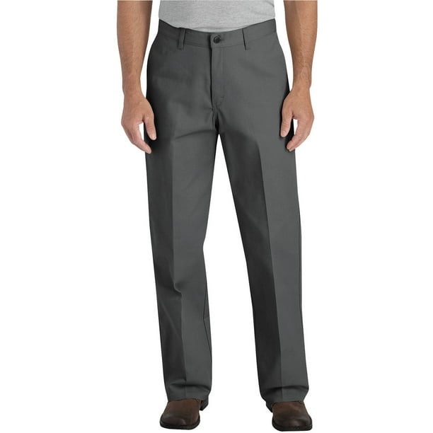 genuine dickies men's regular fit straight leg flat front pant