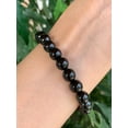 thumbnail image 5 of Black Rutilated Quartz Crystal Bead Bracelet 8mm, Wholesale Genuine Black Rutilated Quartz Stretch Gemstone Bracelet, Gift for Men & Women (5), 5 of 9