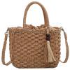thumbnail image 4 of Bolsa de paja de moda Boho verano tejido a mano playa mujeres compras de mano Tmvgtek Para Estrenar, 4 of 8