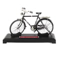 thumbnail image 1 of Alloy Bicycle Model Vintage Miniature Simulation Collection Free Standing Bike Model with Inflator Briefcase, 1 of 4