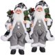 thumbnail image 1 of Adorno Fiestas Decembrinas MisterClaus07 2Pzas 14x29cm Elegante Gris/Blanco/Negro Plástico/Tela., 1 of 2