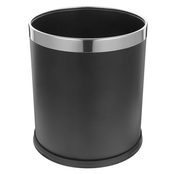 HOMEMAXS  Garbage Can Medium Size Trash Foldable Airtight Office Black