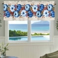 thumbnail image 3 of Navy Blue Pumpkins Fall Farmhouse Short Window Curtain Valances, Thanksgiving Botanical Beige Rod Pocket Kitchen Valances for Living Room Bedroom Bathroom Cafe 60" x 18", 3 of 8